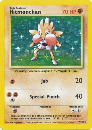 Hitmonchan (7/102) [Base Set Unlimited] | I Want That Stuff Brandon