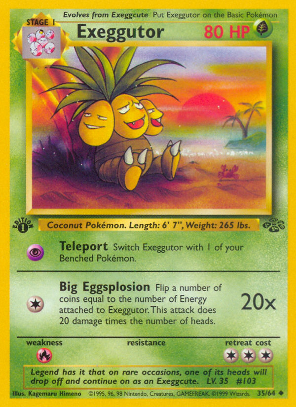 Exeggutor (35/64) [Jungle 1st Edition] | I Want That Stuff Brandon