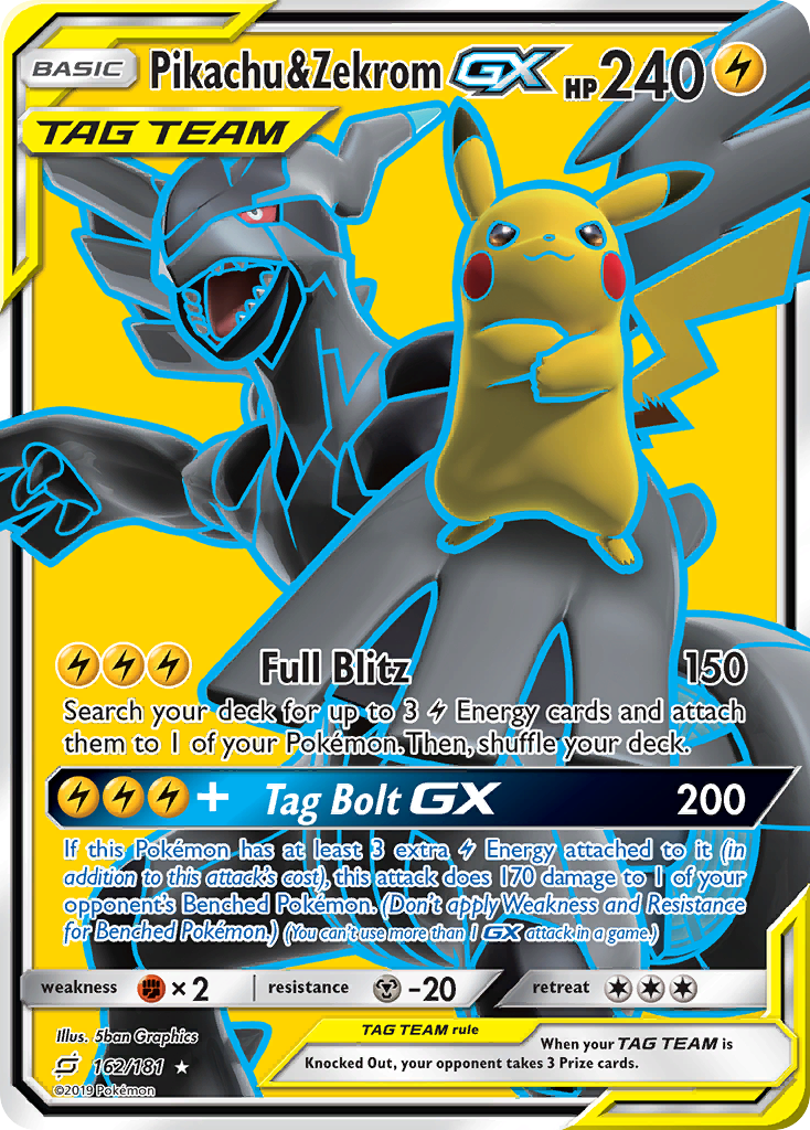 Pikachu & Zekrom GX (162/181) [Sun & Moon: Team Up] | I Want That Stuff Brandon