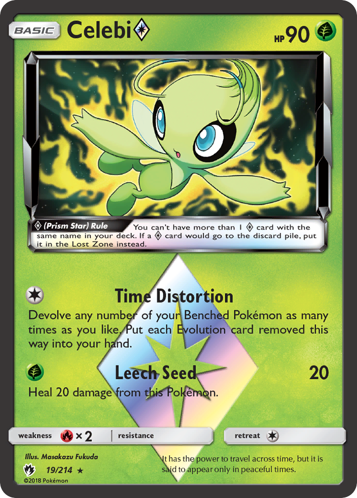 Celebi (19/214) (Prism Star) [Sun & Moon: Lost Thunder] | I Want That Stuff Brandon