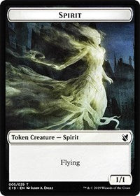 Spirit // Human Double-Sided Token [Commander 2019 Tokens] | I Want That Stuff Brandon