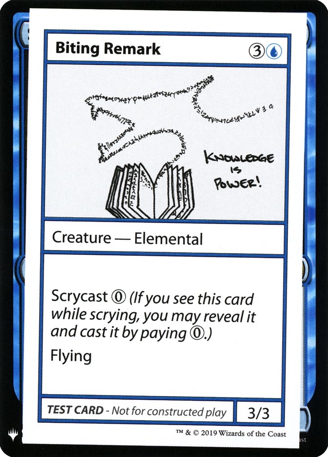 Biting Remark [Mystery Booster Playtest Cards] | I Want That Stuff Brandon