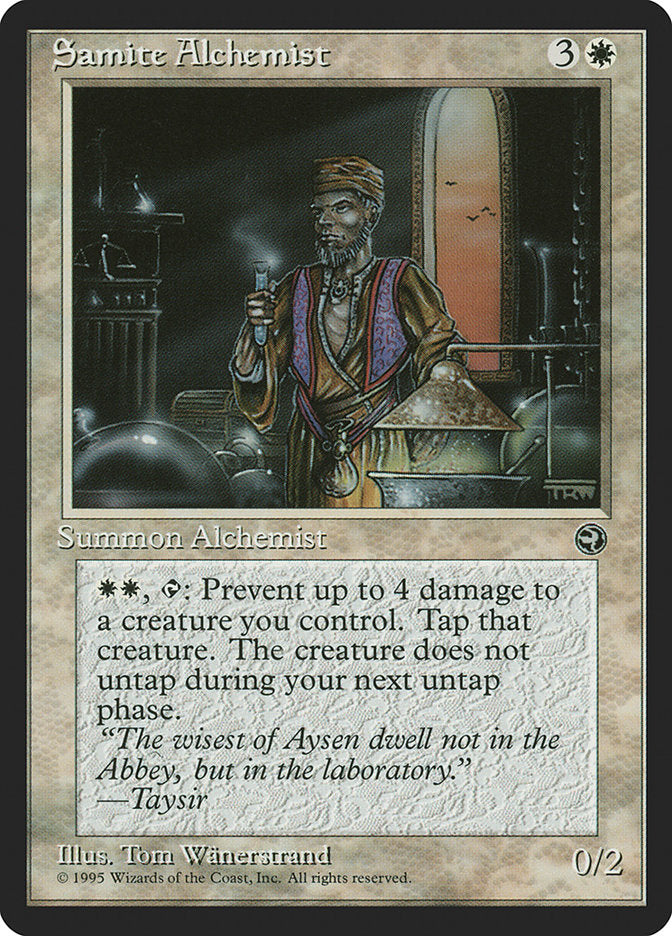 Samite Alchemist (Taysir Flavor Text) [Homelands] | I Want That Stuff Brandon