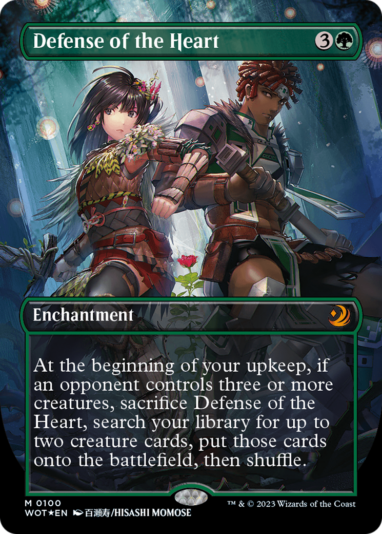 Defense of the Heart (Anime Borderless) (Confetti Foil) [Wilds of Eldraine: Enchanting Tales] | I Want That Stuff Brandon