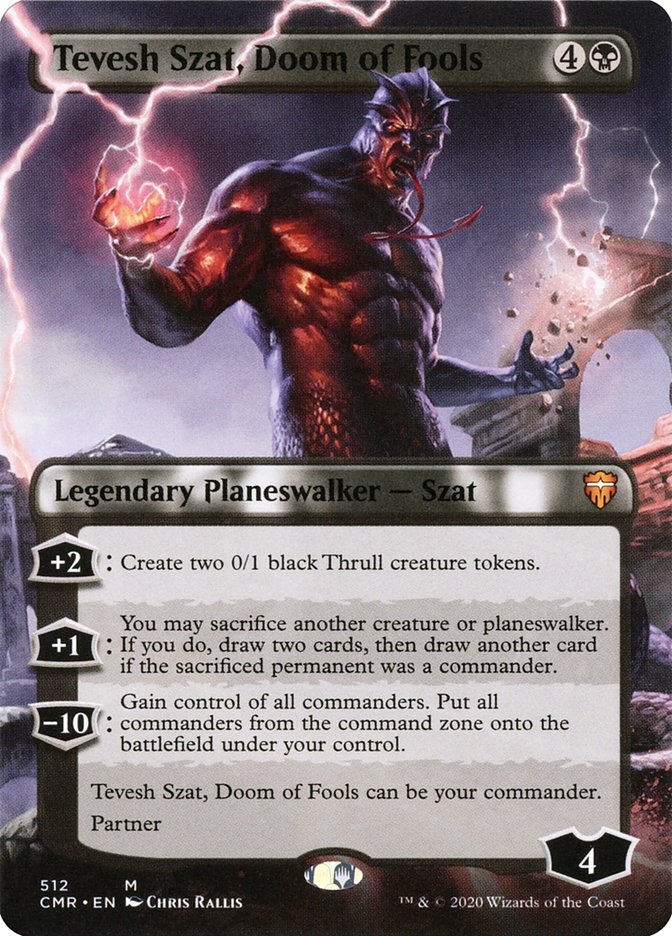 Tevesh Szat, Doom of Fools (Borderless) [Commander Legends] | I Want That Stuff Brandon