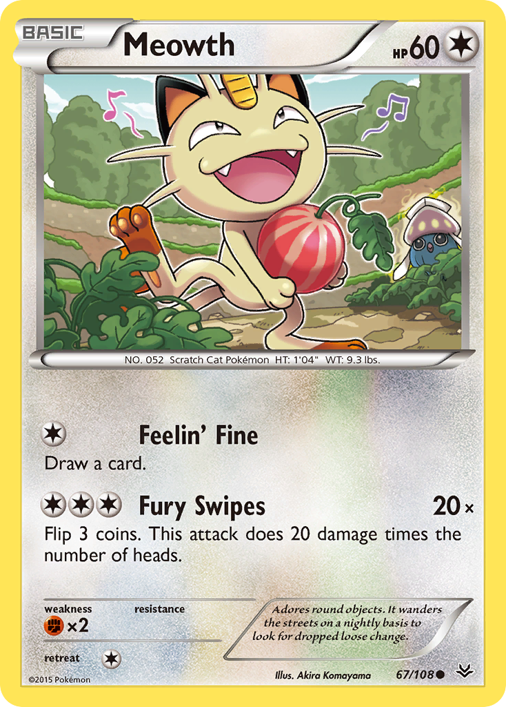 Meowth (67/108) [XY: Roaring Skies] | I Want That Stuff Brandon