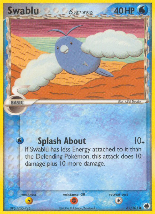 Swablu (65/101) (Delta Species) [EX: Dragon Frontiers] | I Want That Stuff Brandon