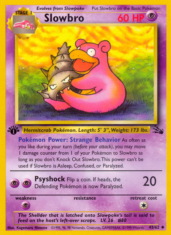 Slowbro (43/62) [Fossil 1st Edition] | I Want That Stuff Brandon