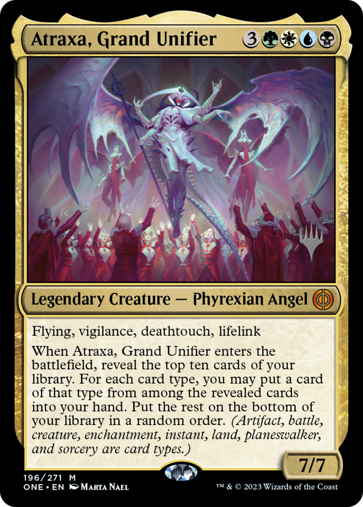 Atraxa, Grand Unifier (Promo Pack) [Phyrexia: All Will Be One Promos] | I Want That Stuff Brandon