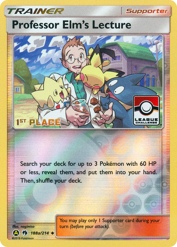 Professor Elm's Lecture (188a/214) (League Promo 1st Place) [Sun & Moon: Lost Thunder] | I Want That Stuff Brandon