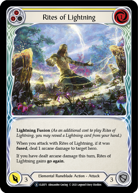 Rites of Lightning (Yellow) [U-ELE071] Unlimited Rainbow Foil | I Want That Stuff Brandon