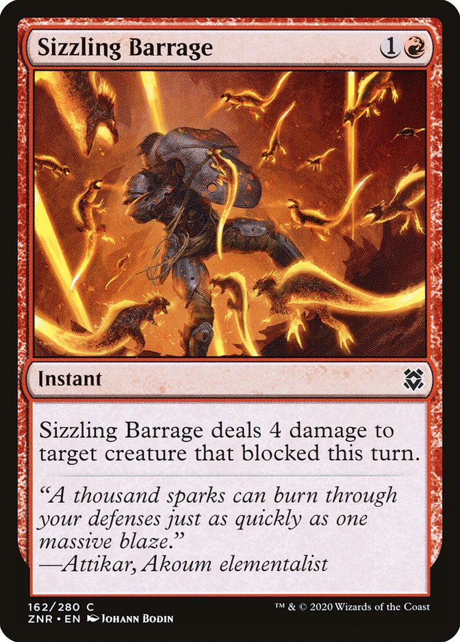 Sizzling Barrage [Zendikar Rising] | I Want That Stuff Brandon