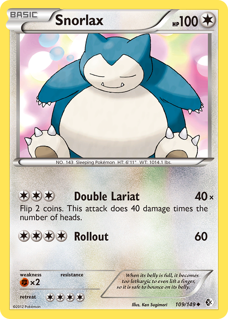 Snorlax (109/149) [Black & White: Boundaries Crossed] | I Want That Stuff Brandon