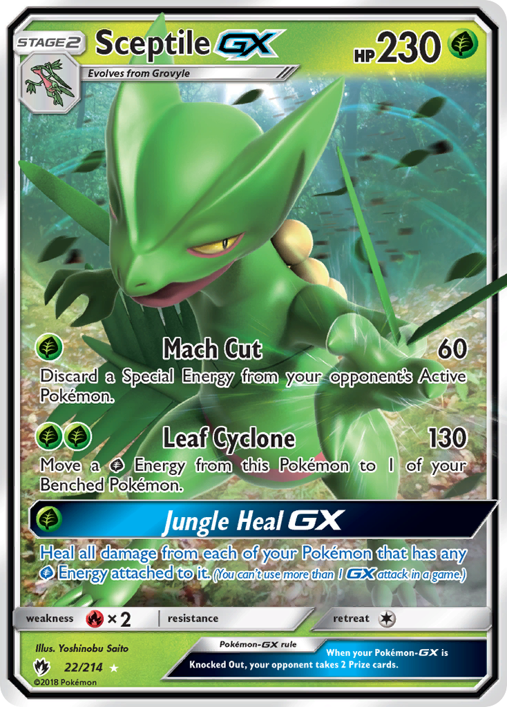 Sceptile GX (22/214) [Sun & Moon: Lost Thunder] | I Want That Stuff Brandon