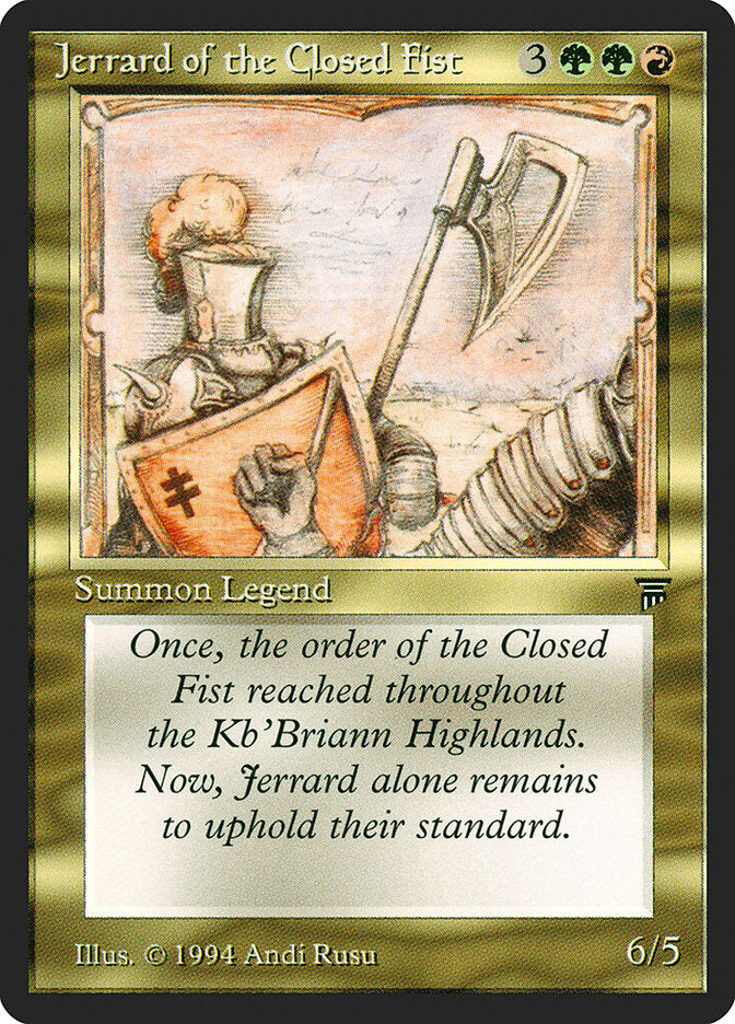 Jerrard of the Closed Fist [Legends] | I Want That Stuff Brandon