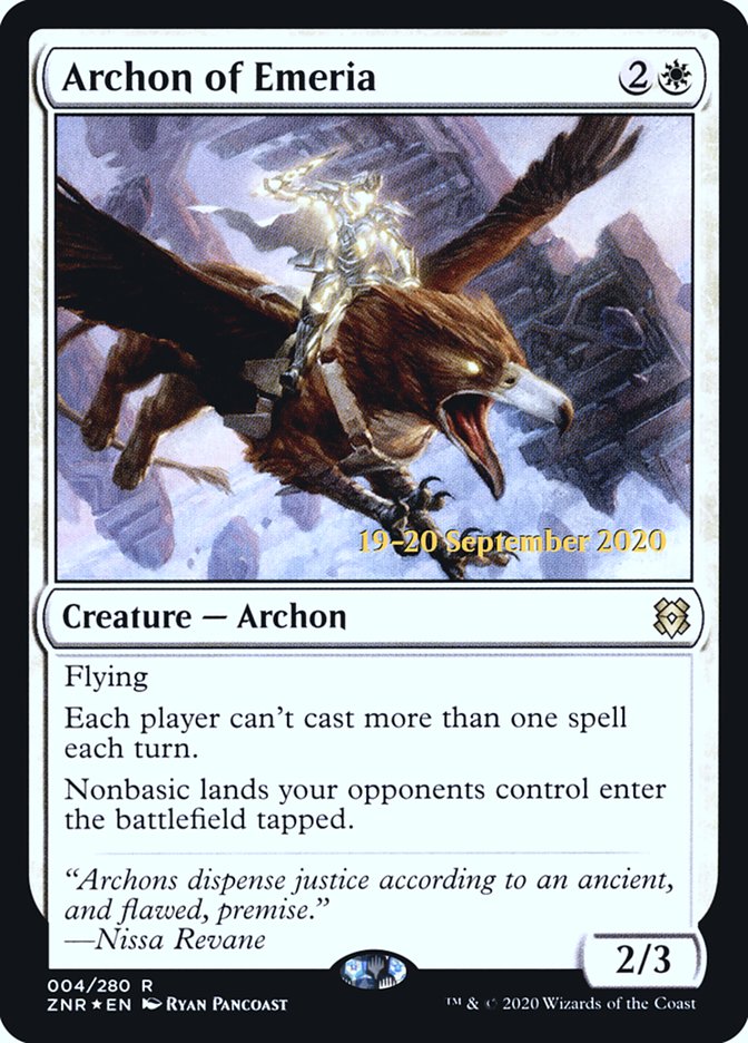 Archon of Emeria [Zendikar Rising Prerelease Promos] | I Want That Stuff Brandon