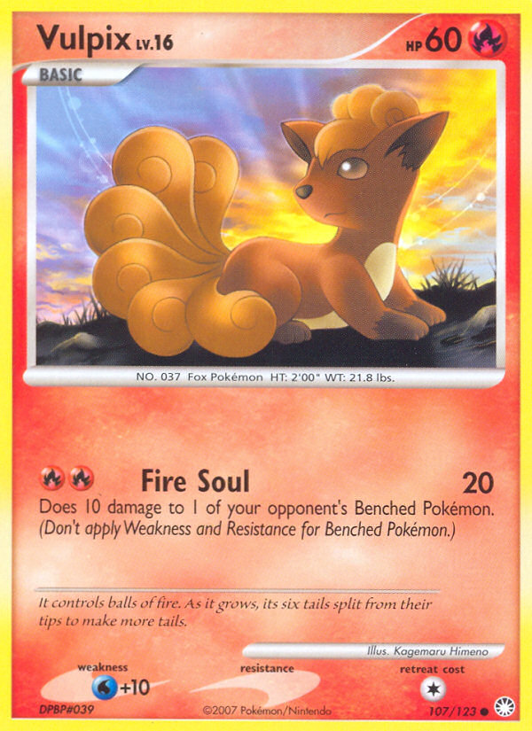 Vulpix (107/123) [Diamond & Pearl: Mysterious Treasures] | I Want That Stuff Brandon