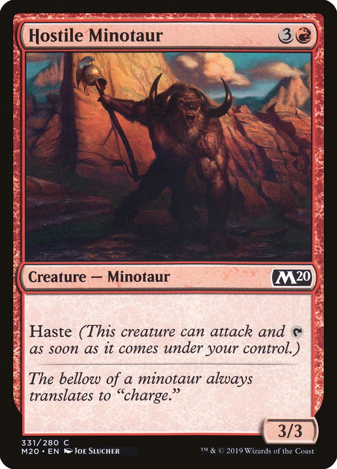 Hostile Minotaur [Core Set 2020] | I Want That Stuff Brandon