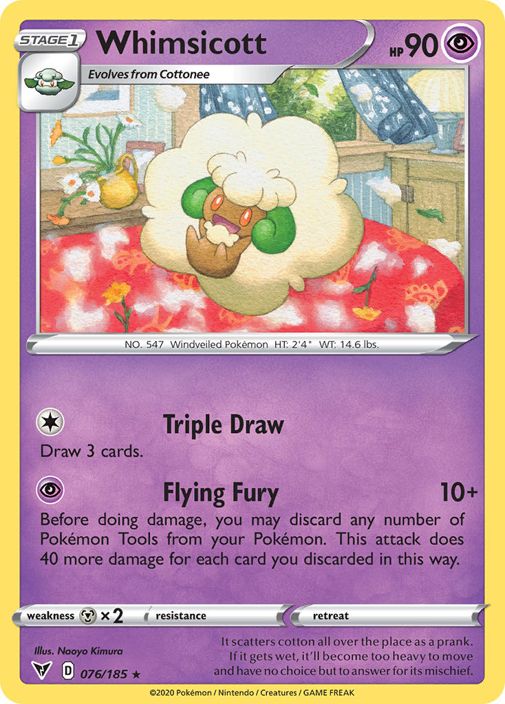 Whimsicott (076/185) [Sword & Shield: Vivid Voltage] | I Want That Stuff Brandon