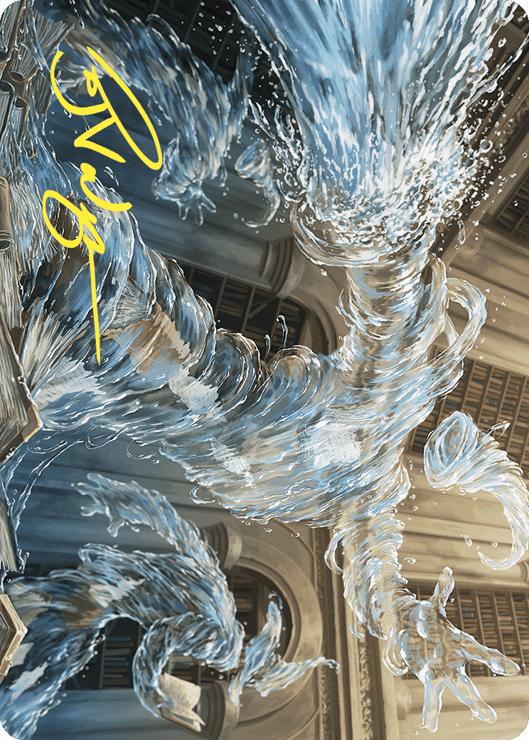 Splashy Spellcaster Art Card (Gold-Stamped Signature) [Wilds of Eldraine Art Series] | I Want That Stuff Brandon