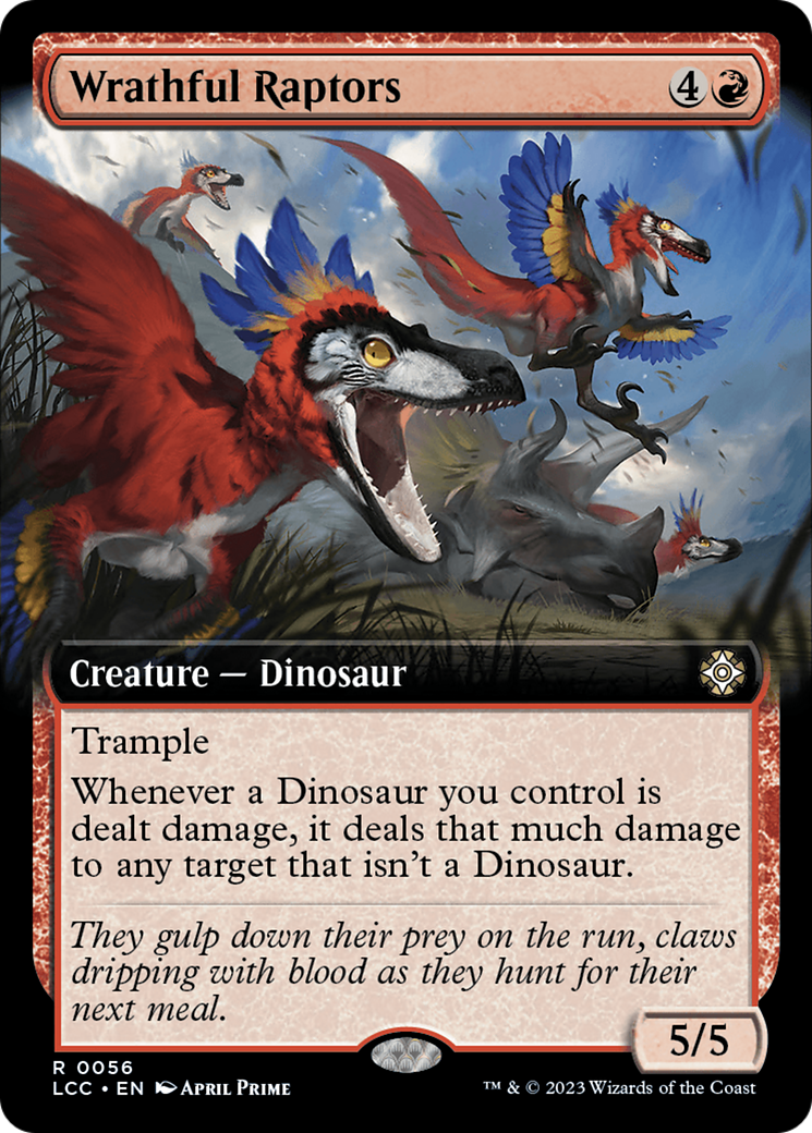 Wrathful Raptors (Extended Art) [The Lost Caverns of Ixalan Commander] | I Want That Stuff Brandon