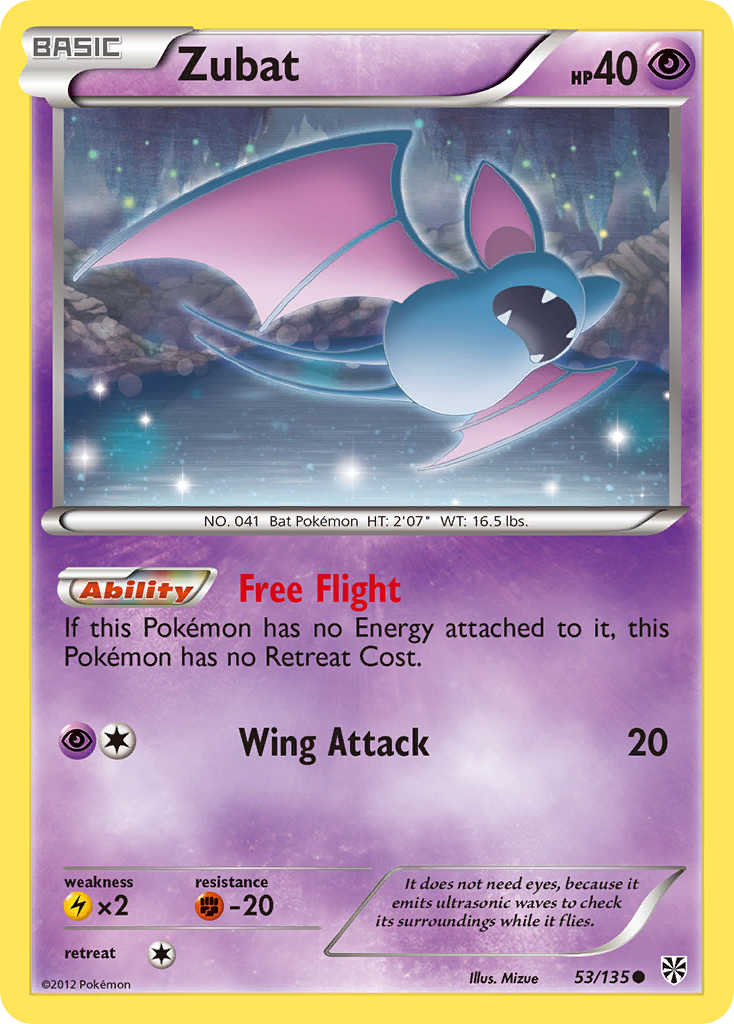 Zubat (53/135) [Black & White: Plasma Storm] | I Want That Stuff Brandon