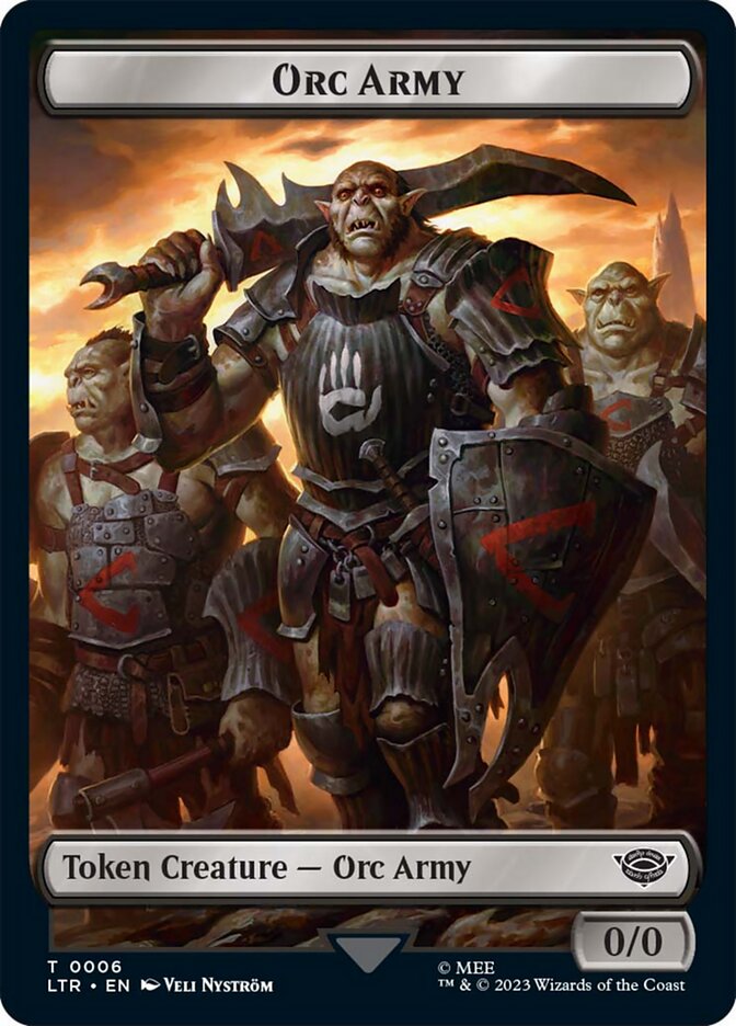 Orc Army Token (06) [The Lord of the Rings: Tales of Middle-Earth Tokens] | I Want That Stuff Brandon