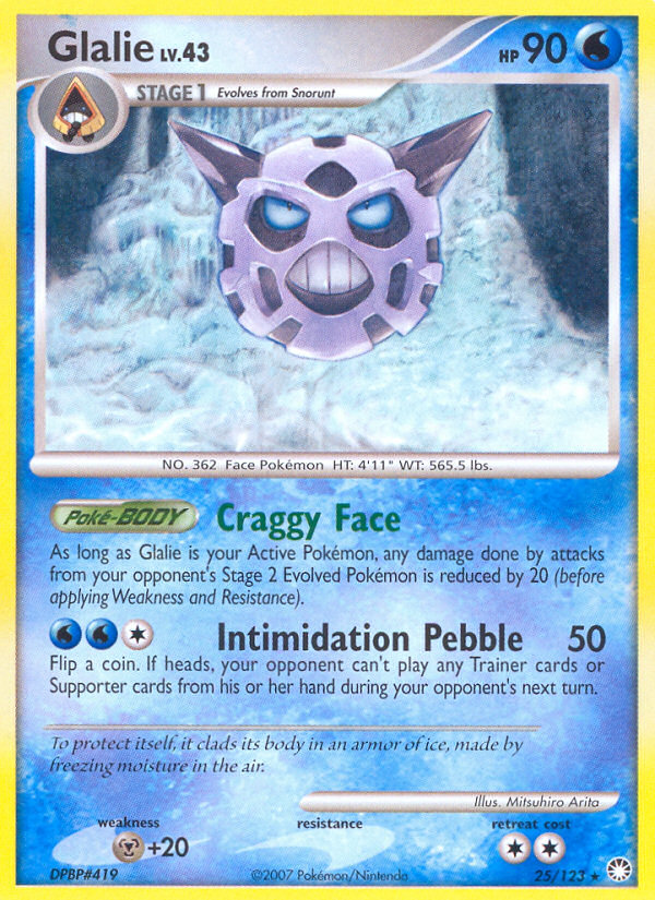 Glalie (25/123) [Diamond & Pearl: Mysterious Treasures] | I Want That Stuff Brandon
