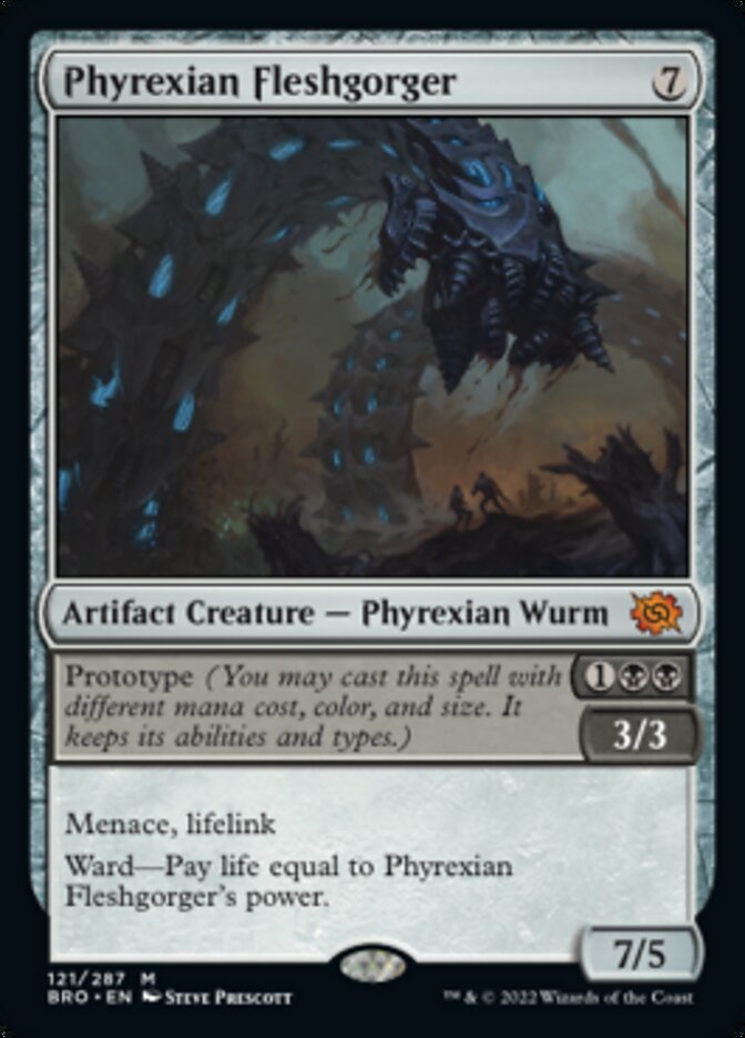 Phyrexian Fleshgorger (Promo Pack) [The Brothers' War Promos] | I Want That Stuff Brandon