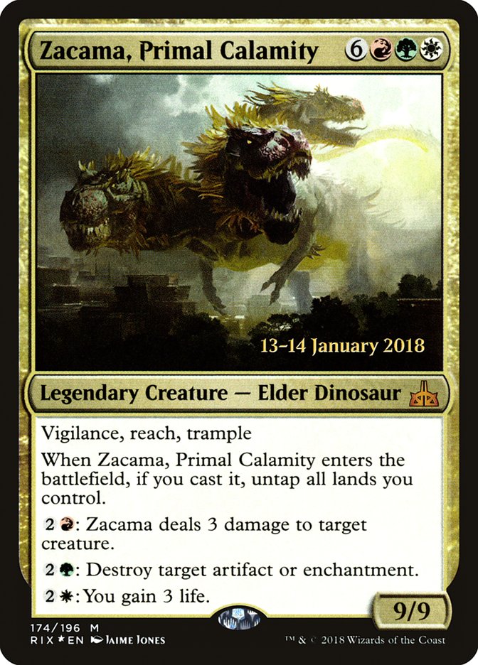 Zacama, Primal Calamity [Rivals of Ixalan Prerelease Promos] | I Want That Stuff Brandon