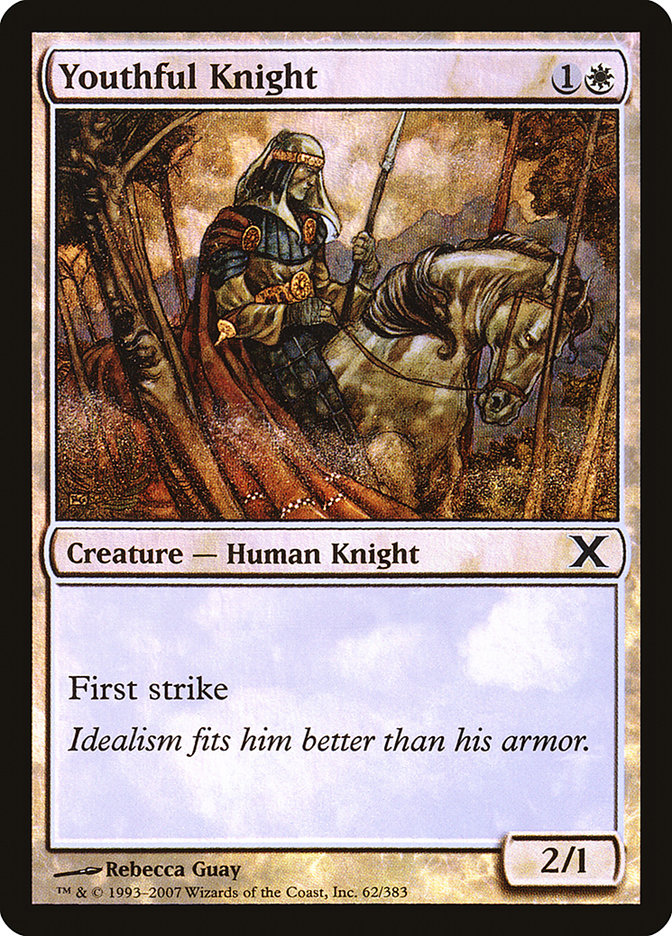 Youthful Knight (Premium Foil) [Tenth Edition] | I Want That Stuff Brandon