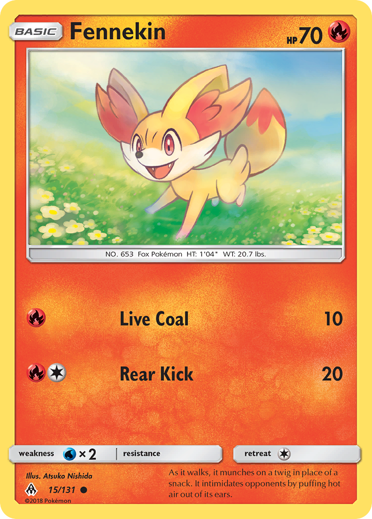 Fennekin (15/131) [Sun & Moon: Forbidden Light] | I Want That Stuff Brandon