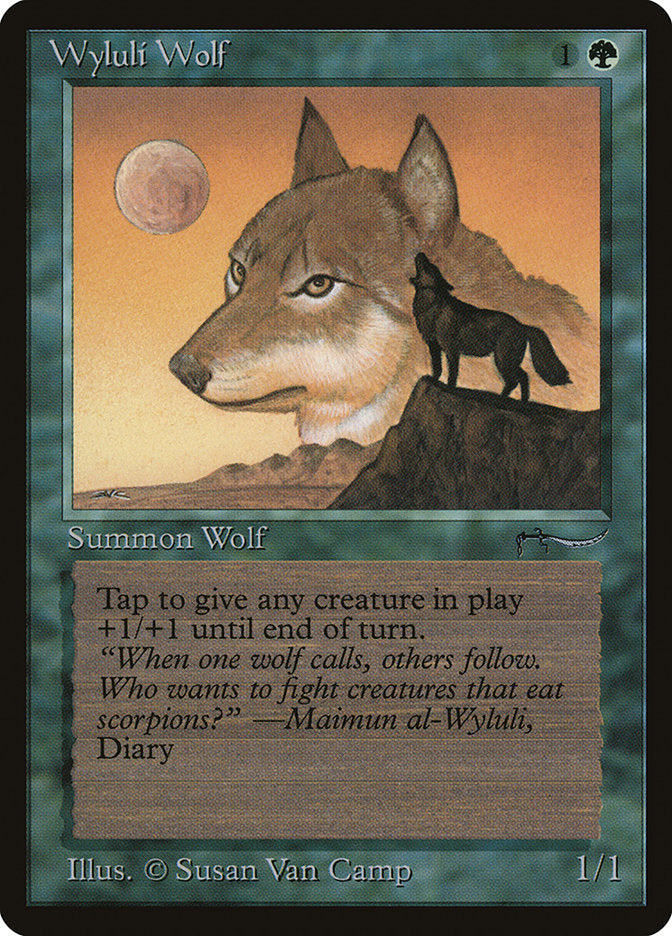 Wyluli Wolf (Dark Mana Cost) [Arabian Nights] | I Want That Stuff Brandon