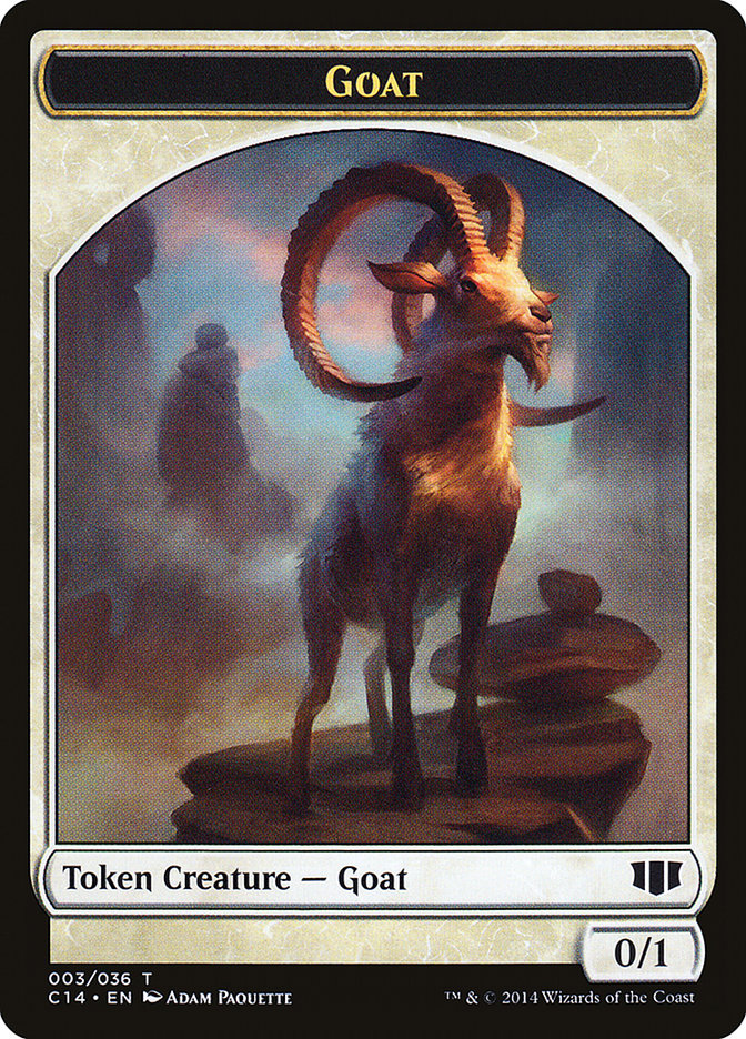 Goblin // Goat Double-Sided Token [Commander 2014 Tokens] | I Want That Stuff Brandon