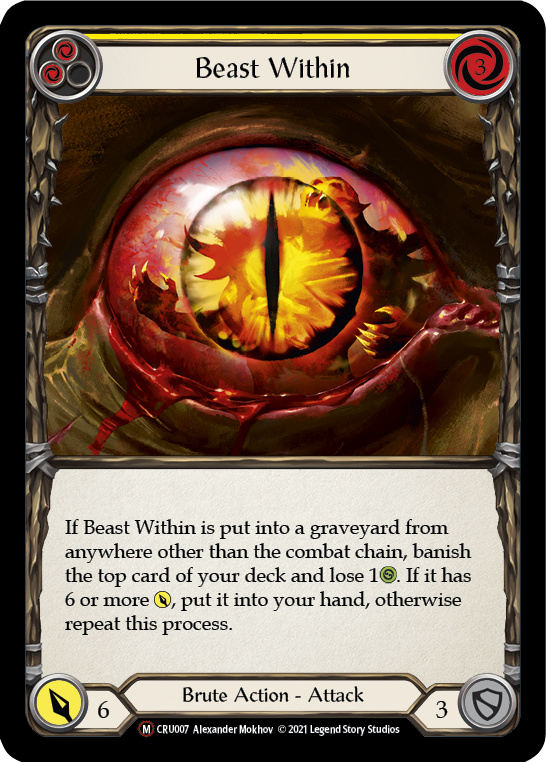 Beast Within (Rainbow Foil) [CRU007-RF] Unlimited Rainbow Foil | I Want That Stuff Brandon
