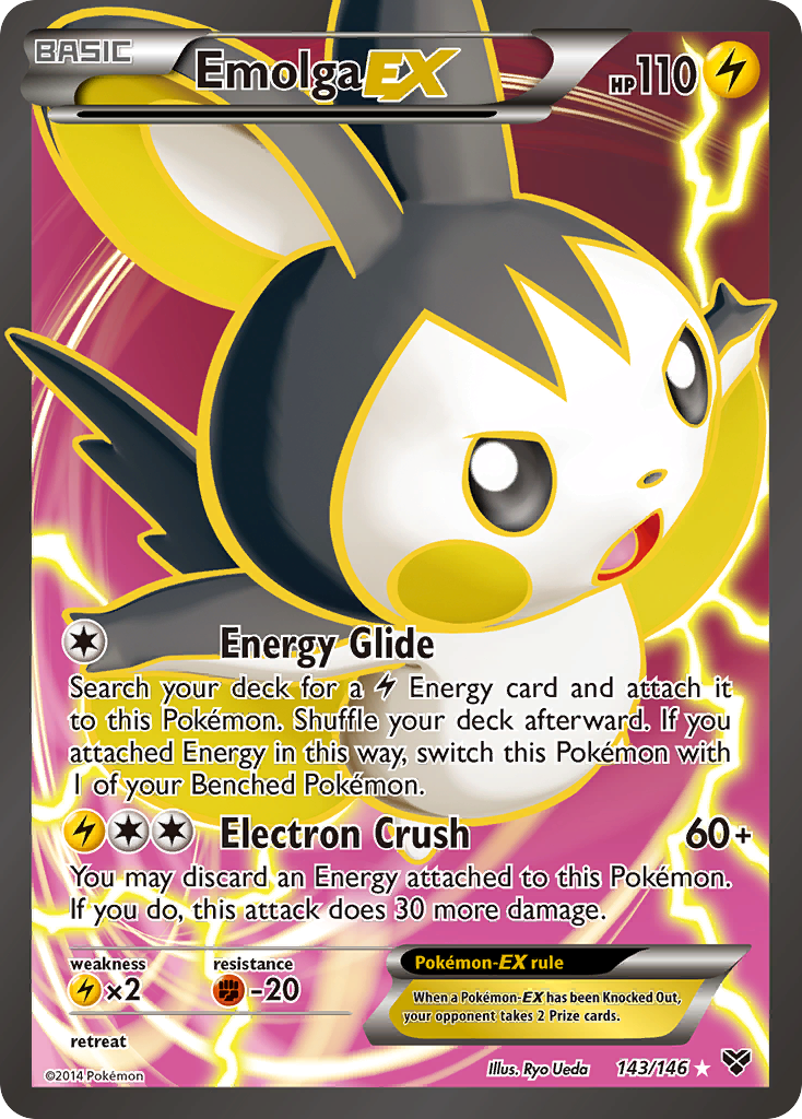 Emolga EX (143/146) [XY: Base Set] | I Want That Stuff Brandon