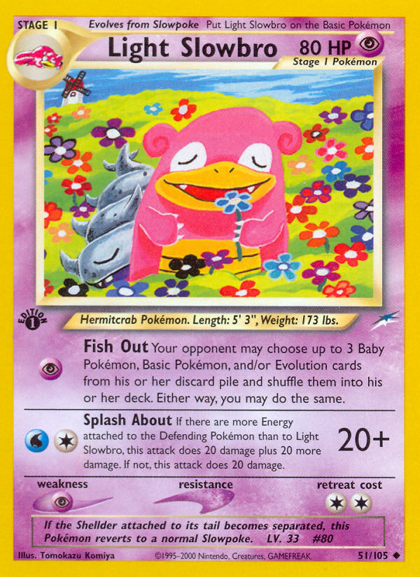 Light Slowbro (51/105) [Neo Destiny 1st Edition] | I Want That Stuff Brandon