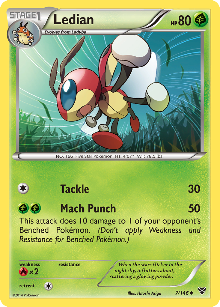 Ledian (7/146) [XY: Base Set] | I Want That Stuff Brandon