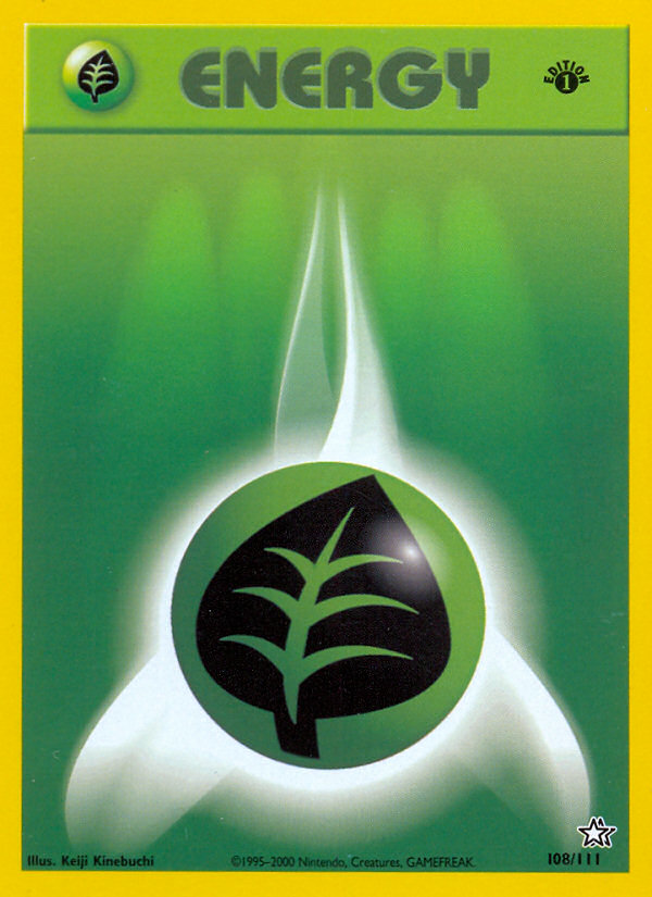 Grass Energy (108/111) [Neo Genesis 1st Edition] | I Want That Stuff Brandon