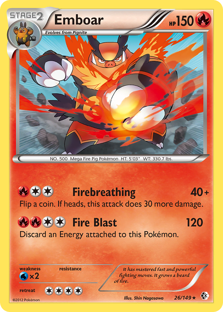 Emboar (26/149) [Black & White: Boundaries Crossed] | I Want That Stuff Brandon