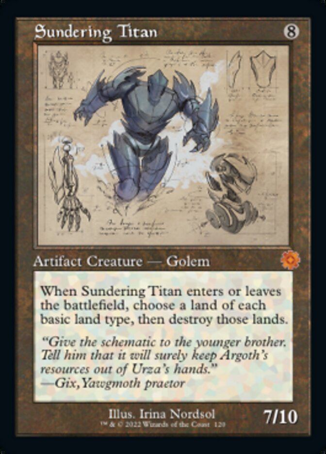 Sundering Titan (Retro Schematic) [The Brothers' War Retro Artifacts] | I Want That Stuff Brandon