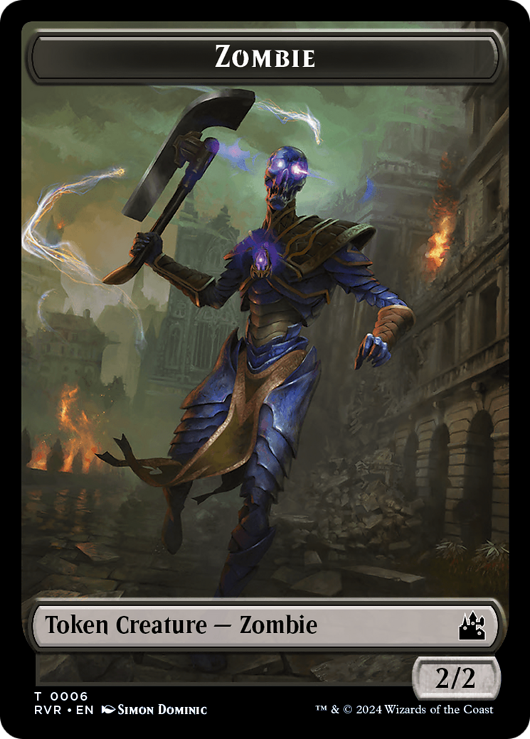 Spirit (0018) // Zombie Double-Sided Token [Ravnica Remastered Tokens] | I Want That Stuff Brandon