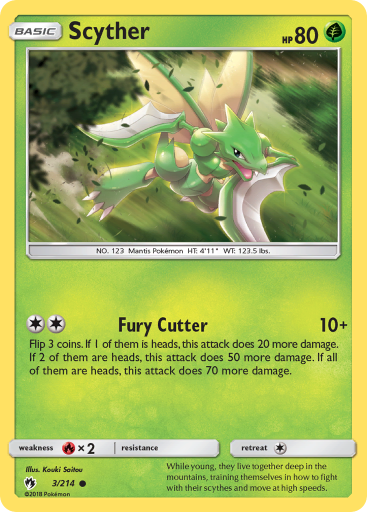 Scyther (3/214) [Sun & Moon: Lost Thunder] | I Want That Stuff Brandon