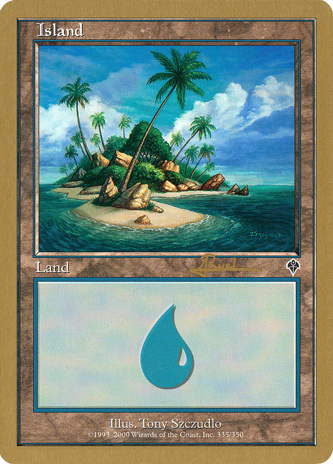 Island (ar335a) (Antoine Ruel) [World Championship Decks 2001] | I Want That Stuff Brandon