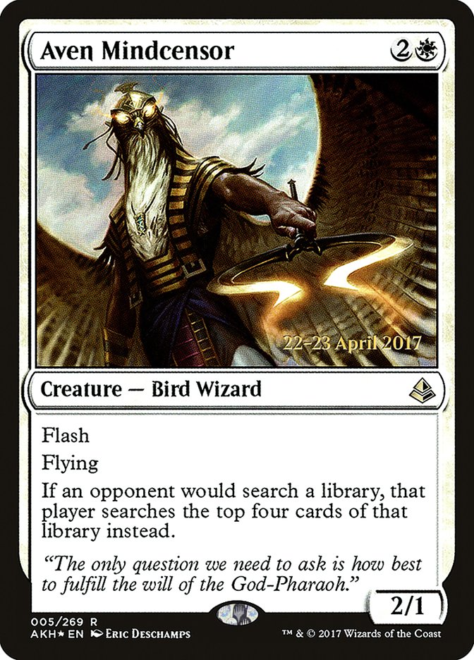 Aven Mindcensor [Amonkhet Prerelease Promos] | I Want That Stuff Brandon