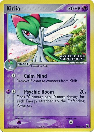 Kirlia (47/113) (Stamped) [EX: Delta Species] | I Want That Stuff Brandon