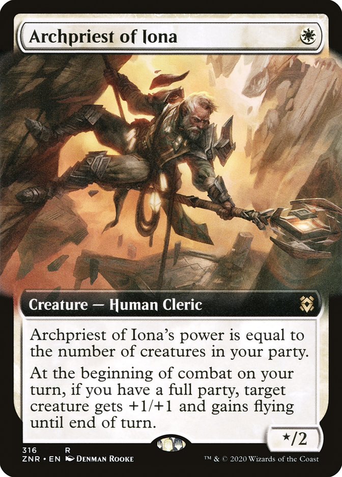 Archpriest of Iona (Extended Art) [Zendikar Rising] | I Want That Stuff Brandon