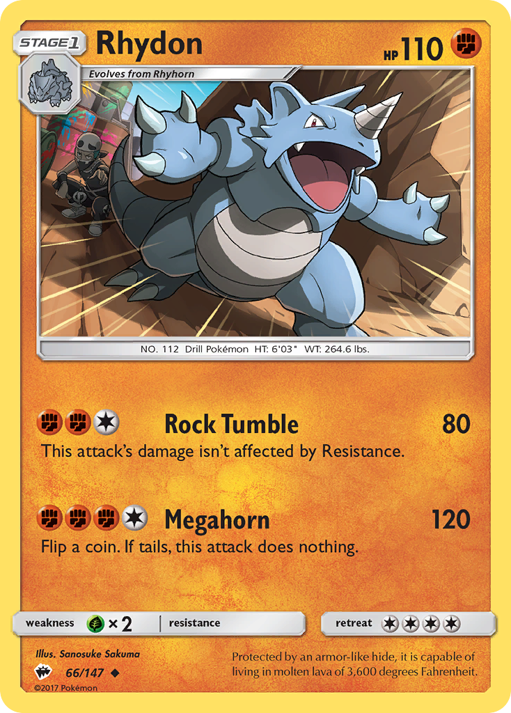 Rhydon (66/147) [Sun & Moon: Burning Shadows] | I Want That Stuff Brandon