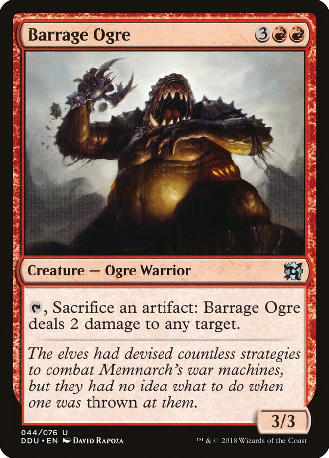 Barrage Ogre [Duel Decks: Elves vs. Inventors] | I Want That Stuff Brandon