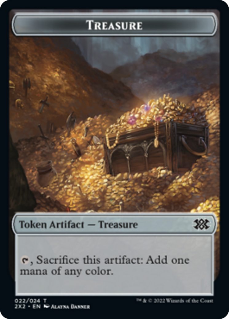 Saproling // Treasure Double-Sided Token [Double Masters 2022 Tokens] | I Want That Stuff Brandon